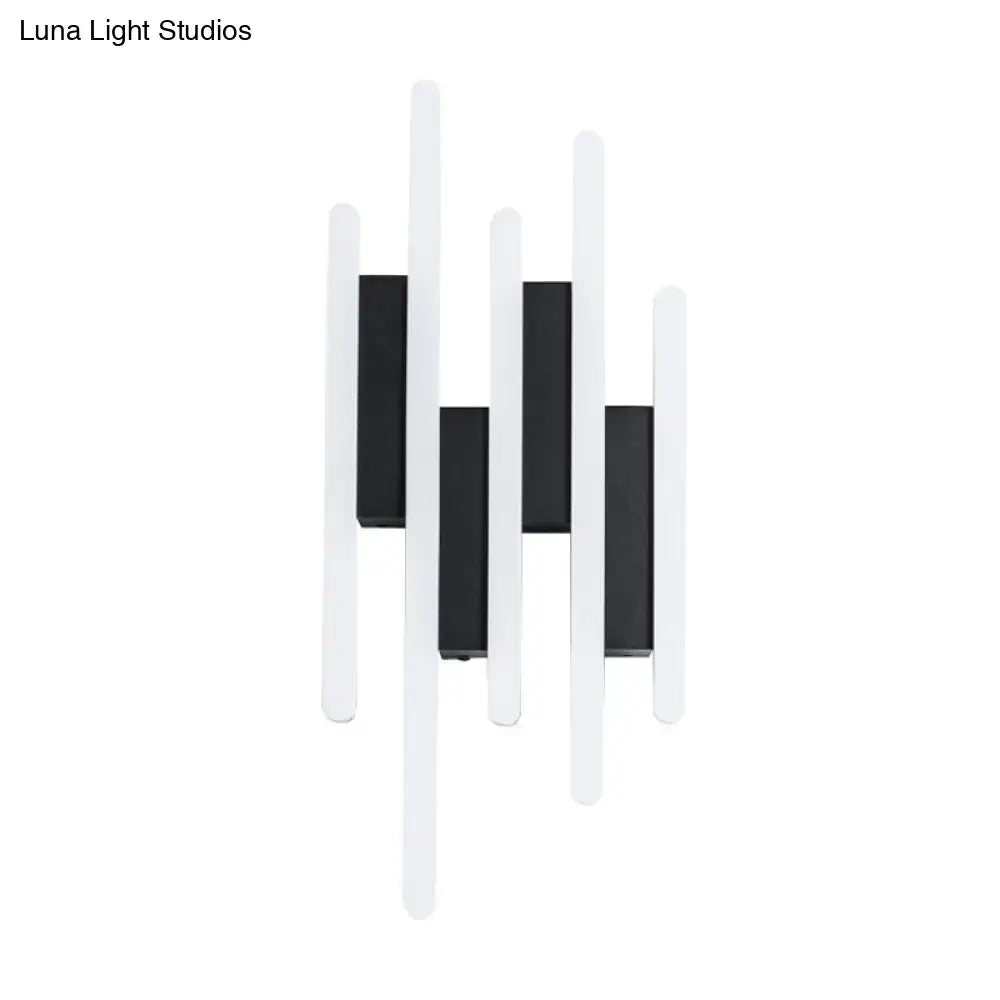 DecorBites™ Modern Linear LED Wall Sconce in Acrylic White - Wall Mounted Bedside Light in Warm/White Light, 12.5"/16.5"/20.5" H