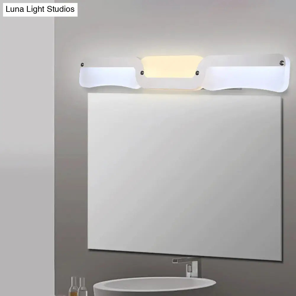 Modern minimalist black & white vanity sconce light bathroom warm white
