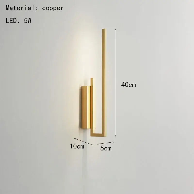 DecorBites™ Brass Wall Sconce Dimmable Modern Lamp for Foyer, Bedroom, Restaurant, Aisle