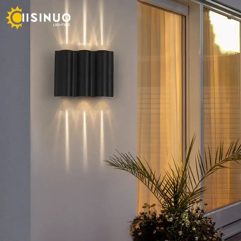 Modern minimalist decorbites 12w black outdoor sconce light garden lamp