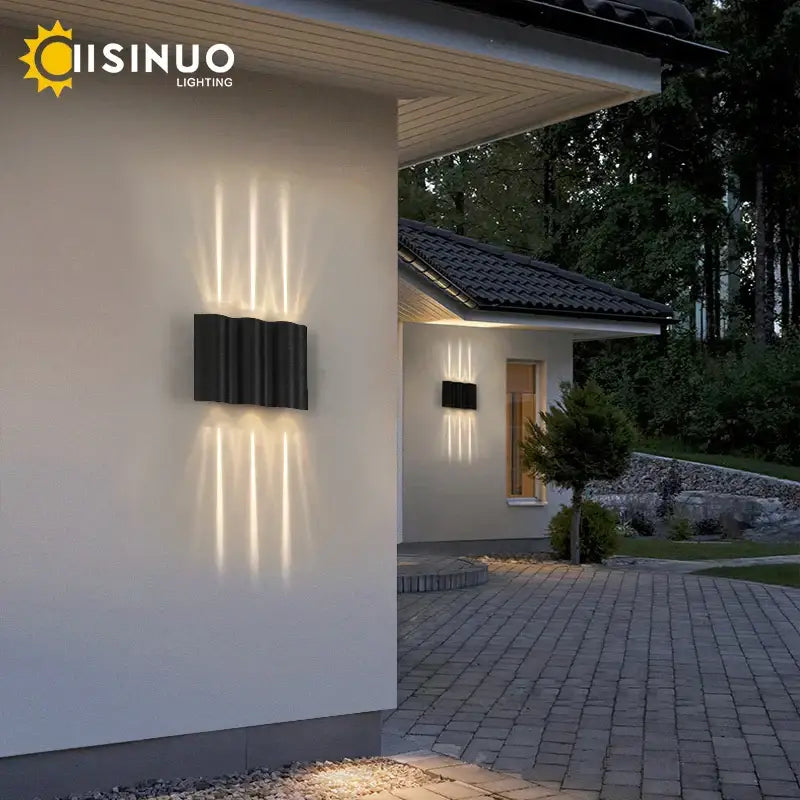 Modern minimalist decorbites 12w black outdoor sconce light garden lamp