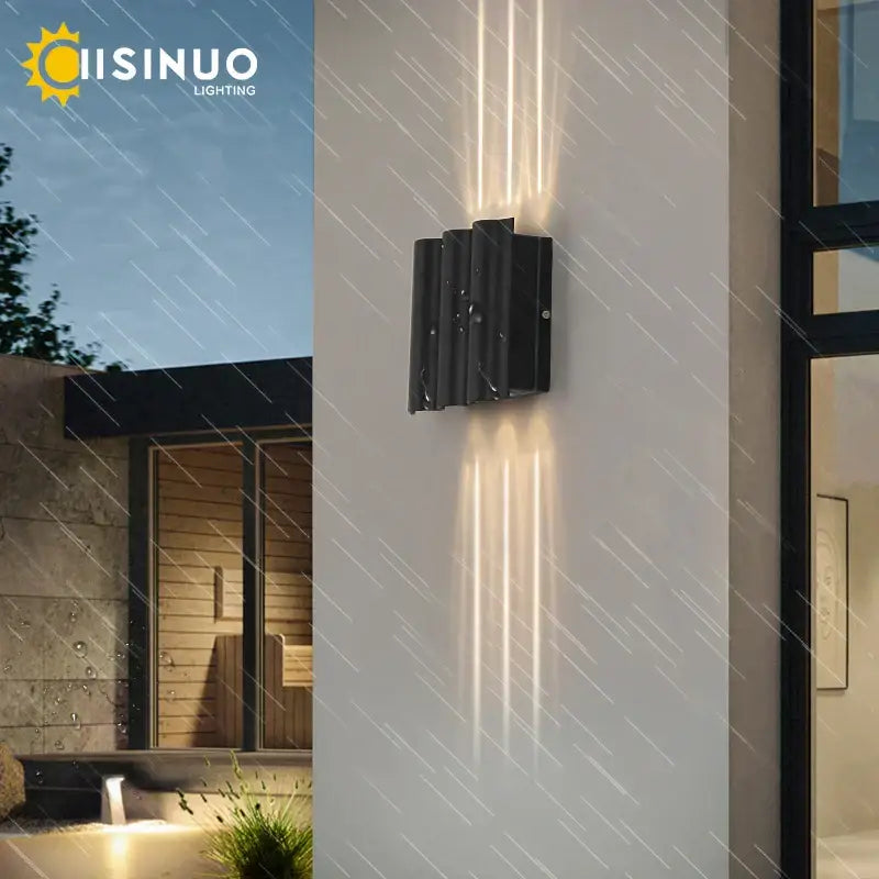 Modern minimalist decorbites 12w black outdoor sconce light garden lamp
