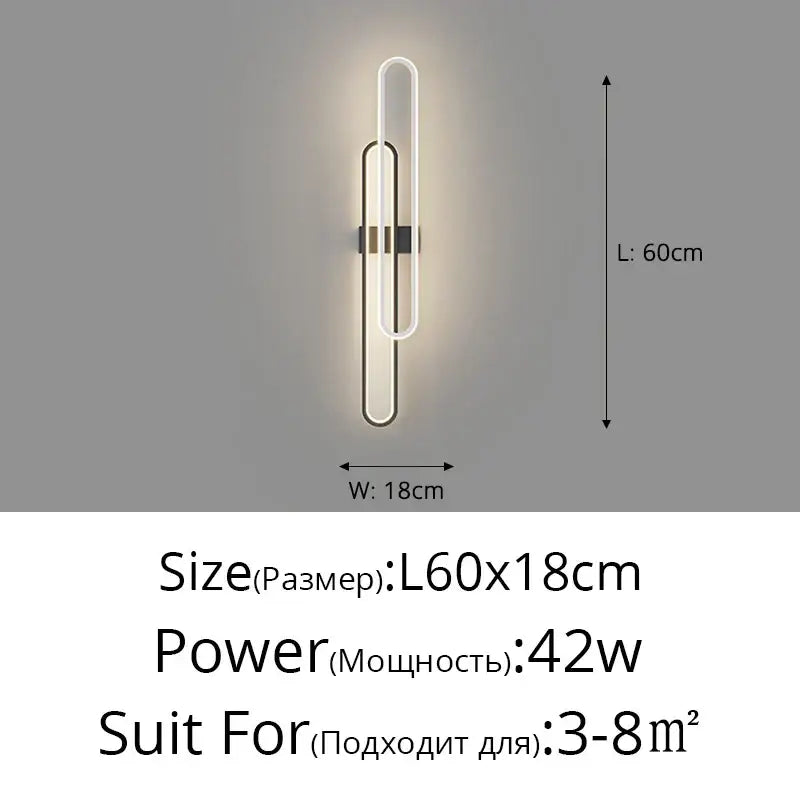 Modern minimalist decorbites led wall lights bedroom sconce
