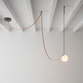 Modern minimalist frosted glass ball pendant light for dining room