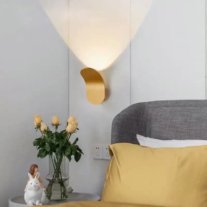 Modern minimalist gold & black led wall lamps for living room