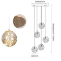 Modern minimalist gold decorbites glass chandelier staircase light