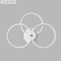 DecorBites™ Minimalist White 3-Ring LED Acrylic Wall Sconce Light Fixture - Warm/White Light