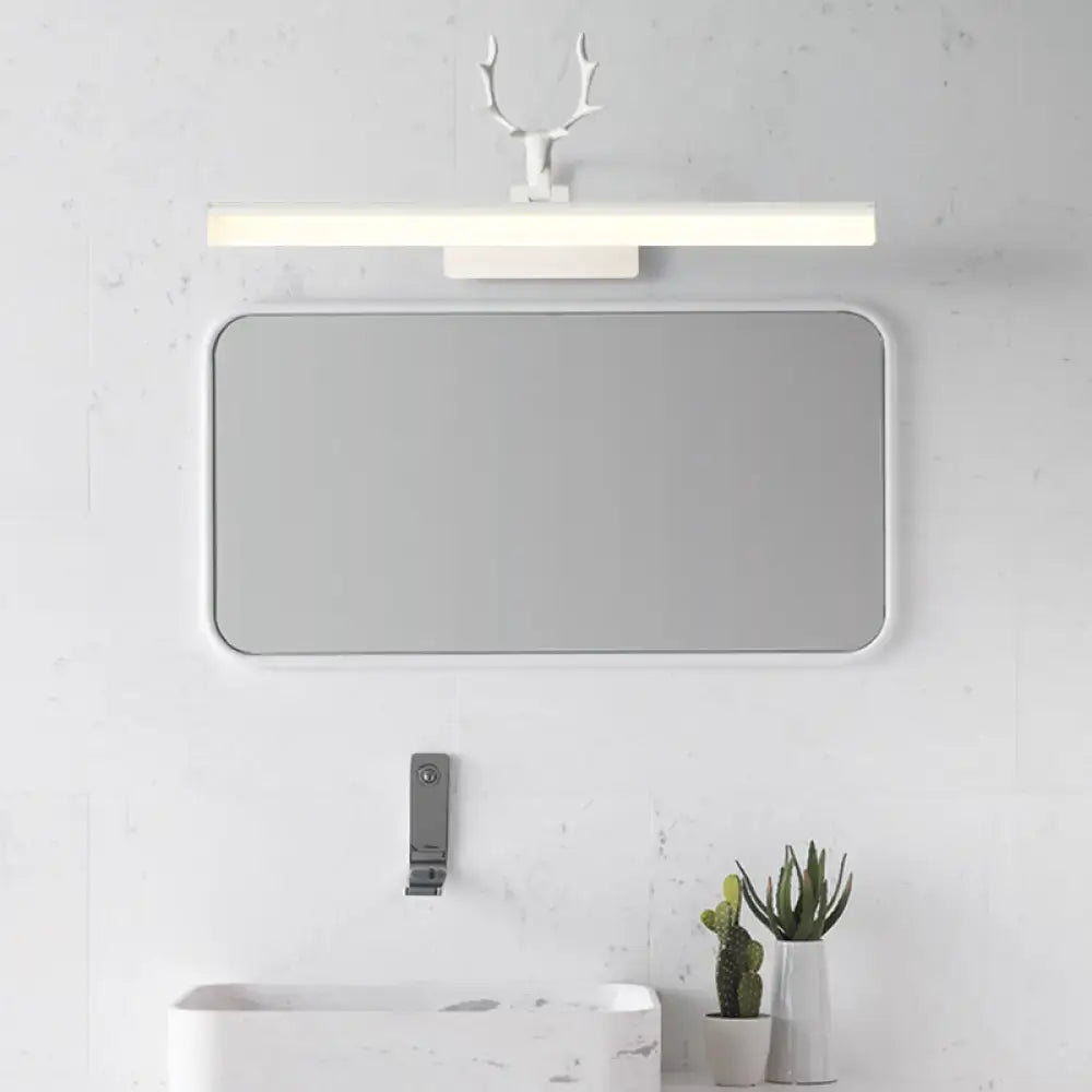 Modern minimalist white antler design led wall lamp bedroom light