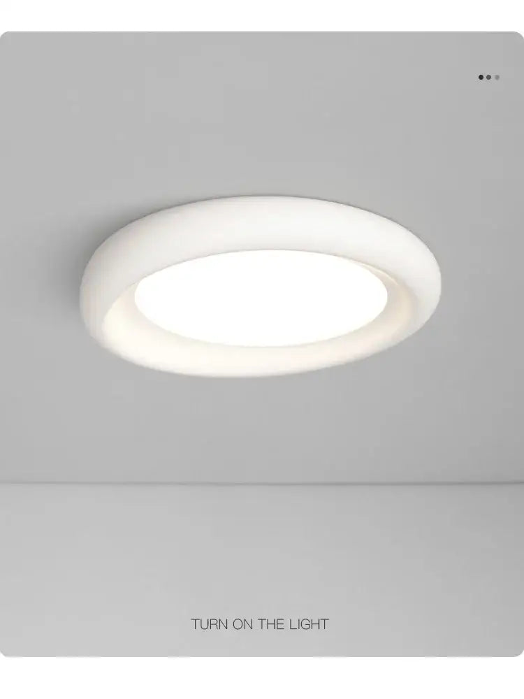 DecorBites™ Cream LED Ceiling Lamp for Girl's Room - Modern Minimalist Master Bedroom Lighting