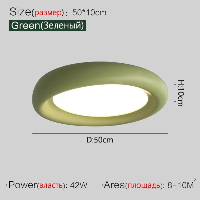 DecorBites™ Cream LED Ceiling Lamp for Girl's Room - Modern Minimalist Master Bedroom Lighting