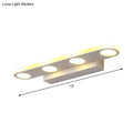 Modern minimalist white finish acrylic shade vanity light bathroom