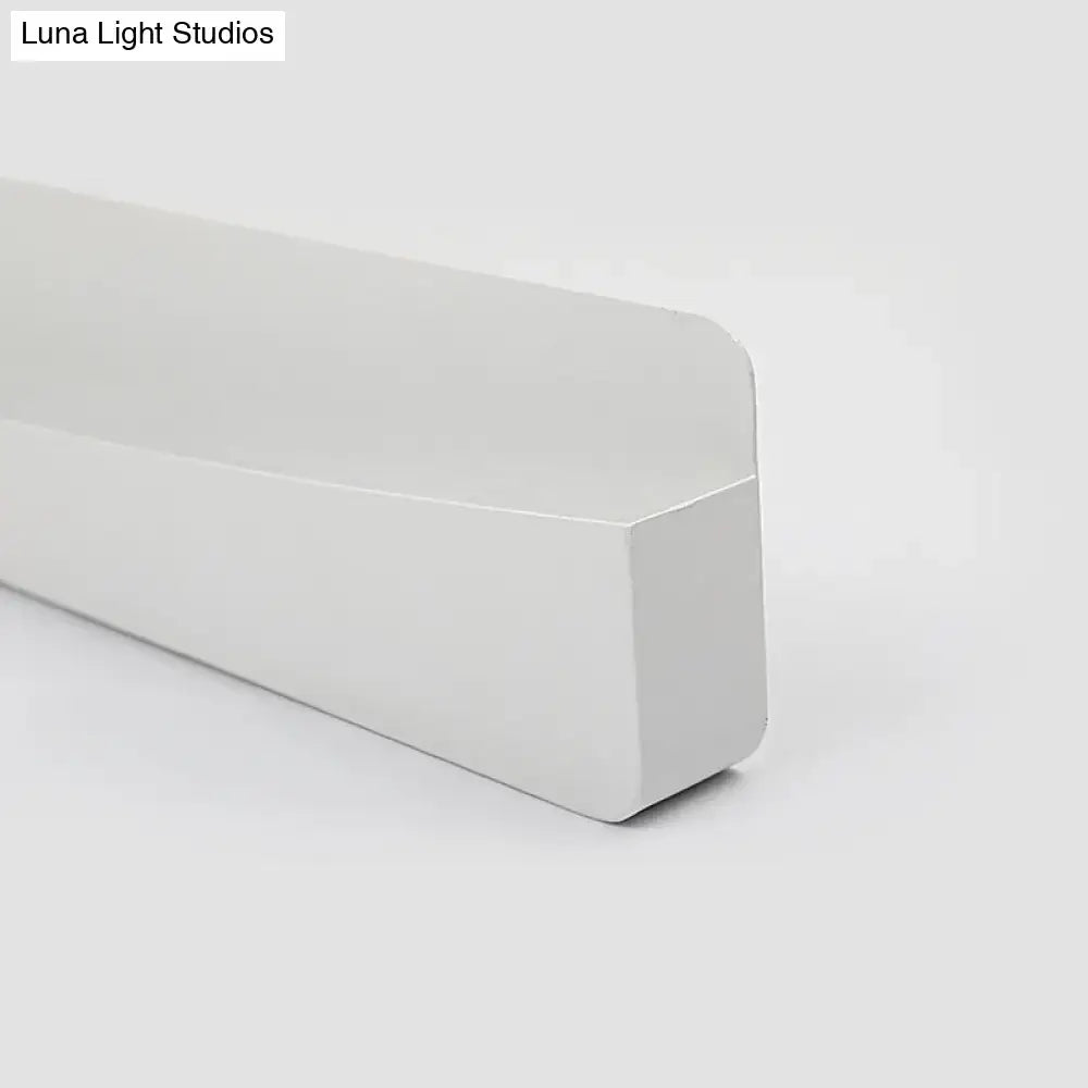 Modern minimalist white rectangular wall sconce lamp bedroom light