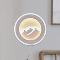 DecorBites™ Modern Round LED Wall Sconce Light with Acrylic Mountaintop Pattern