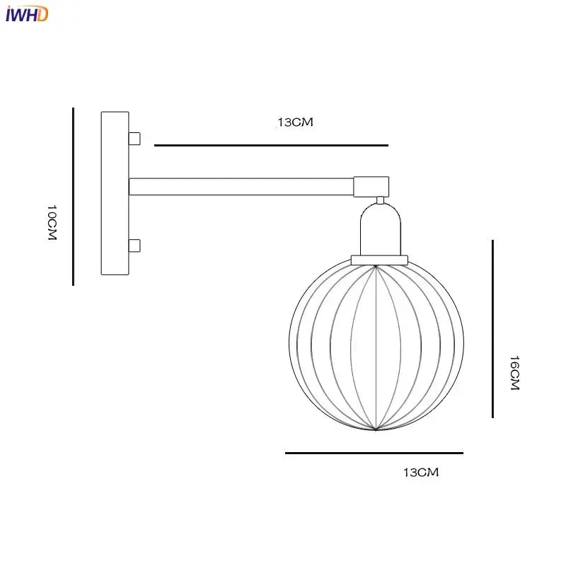 DecorBites™ Glass Ball Wall Lamp Sconce Modern Nordic Sconce Lighting for Bedroom Mirror