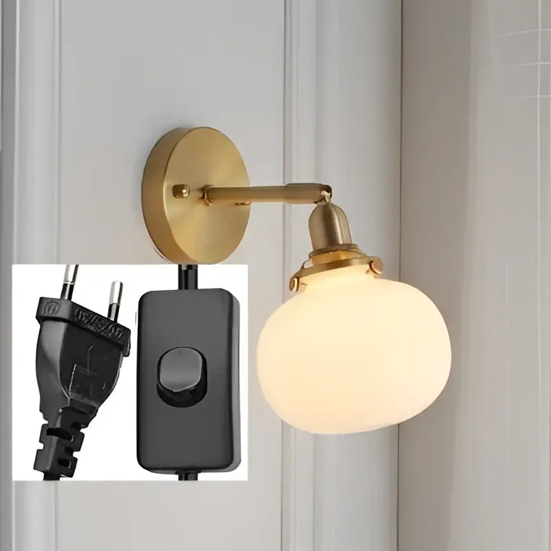 DecorBites™ Glass Ball Wall Lamp Sconce Modern Nordic Sconce Lighting for Bedroom Mirror