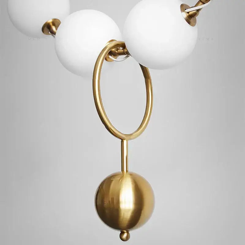 Modern nordic led pendant lamp gold and white dining room chandelier