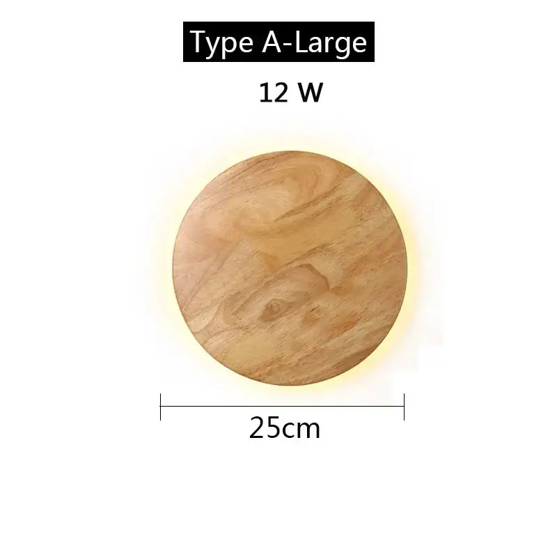 Modern nordic natural wood led wooden wall lamp bedroom sconces