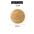 Modern nordic natural wood led wooden wall lamp bedroom sconces