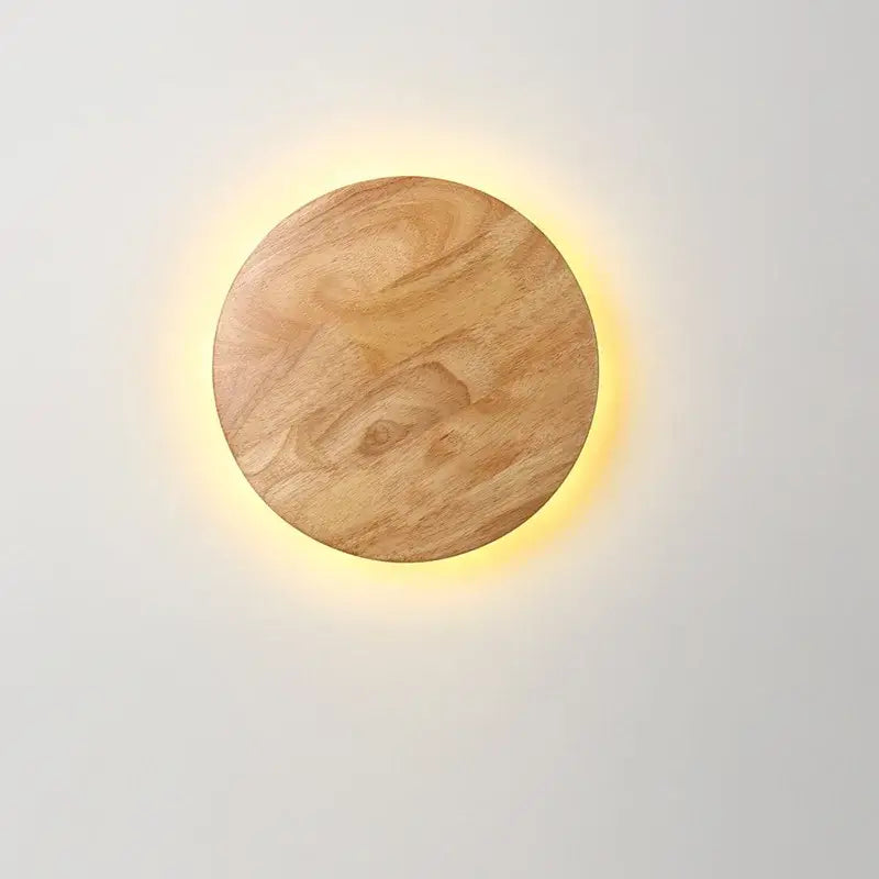 Modern nordic natural wood led wooden wall lamp bedroom sconces