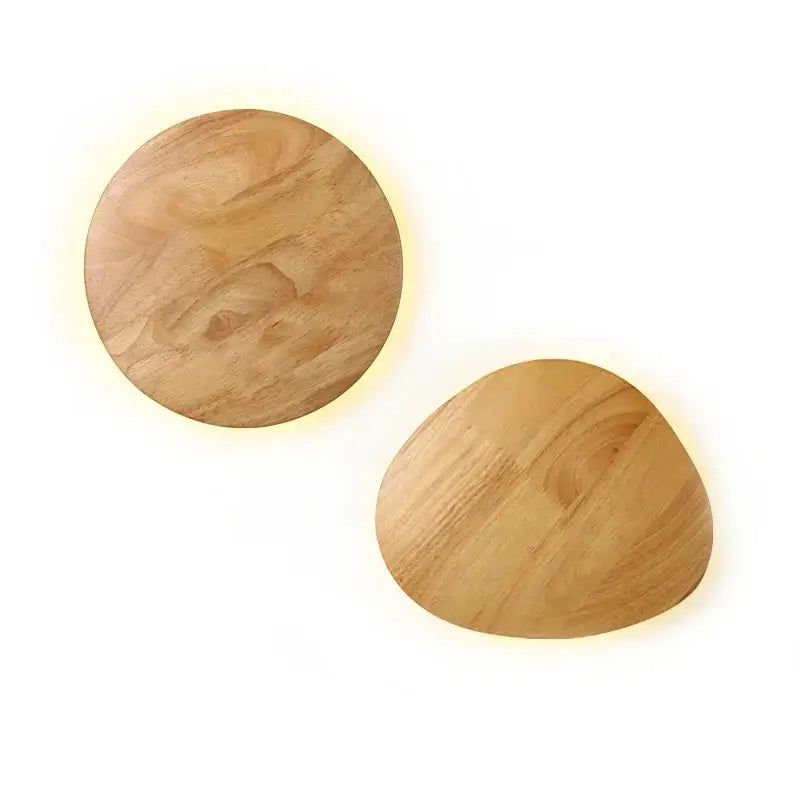 Modern nordic natural wood led wooden wall lamp bedroom sconces