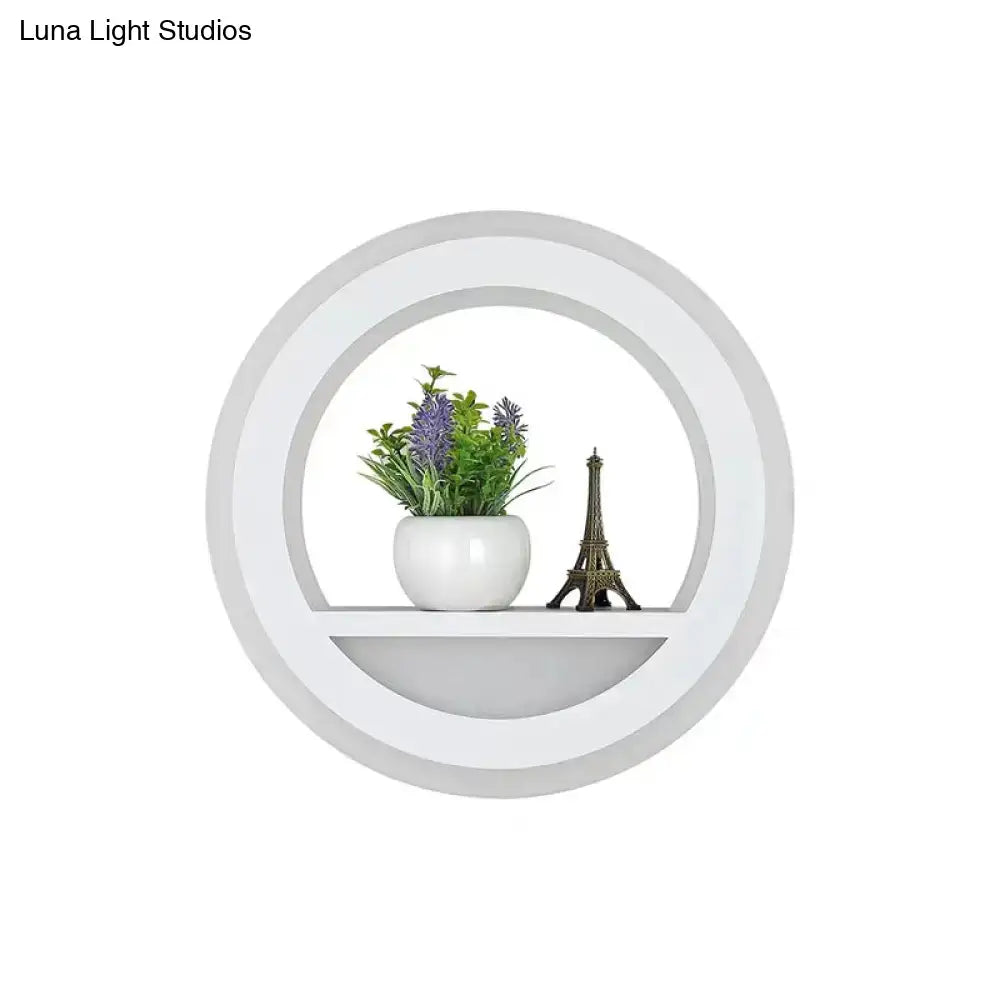 Modern nordic wall light with shelf – bedroom led bulb included