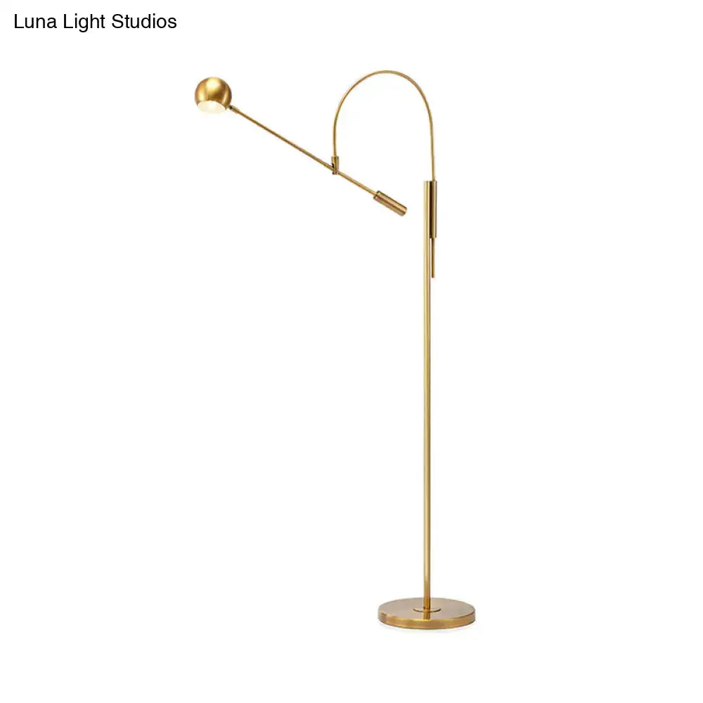 DecorBites™ Modern Black Metal Floor Lamp with Unique Linear Capsule Arch Design for Living Room