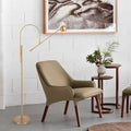 DecorBites™ Modern Black Metal Floor Lamp with Unique Linear Capsule Arch Design for Living Room