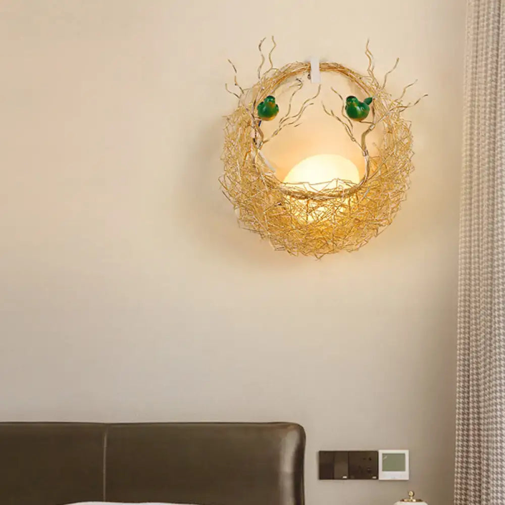 DecorBites™ Opal Glass Wall Sconce Light with Modern Flair for Living Room