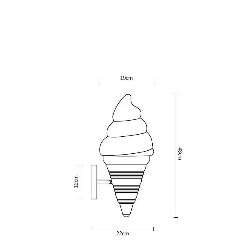 Modern orange ice cream led wall sconce kids bedroom light