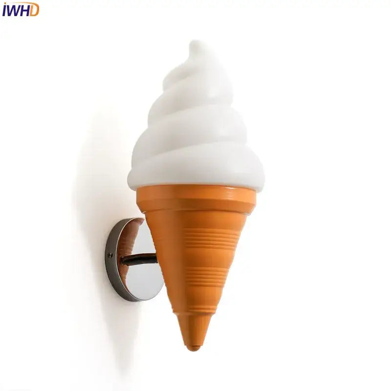 Modern orange ice cream led wall sconce kids bedroom light