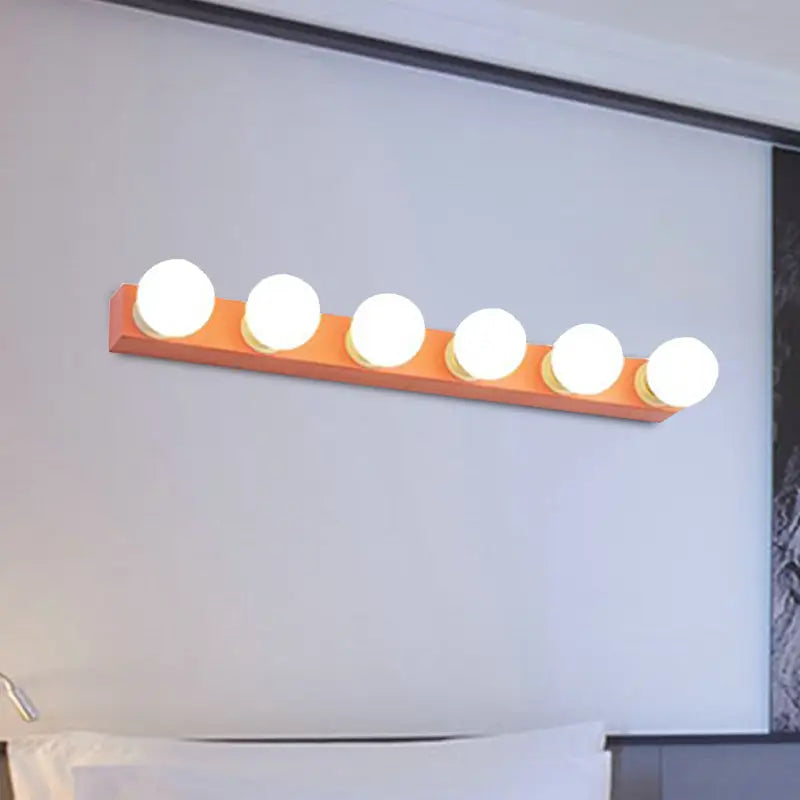 DecorBites™ Macaron Style Metallic Vanity Light Fixture - Pink/Yellow - 3/4 Lights for Bedroom Wall Lighting