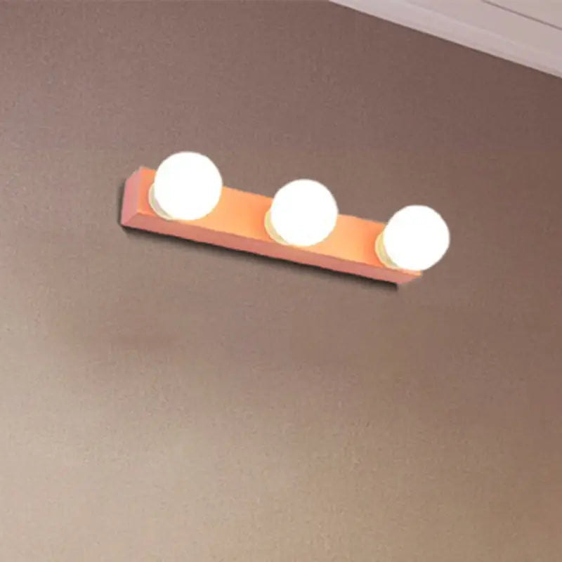 DecorBites™ Macaron Style Metallic Vanity Light Fixture - Pink/Yellow - 3/4 Lights for Bedroom Wall Lighting