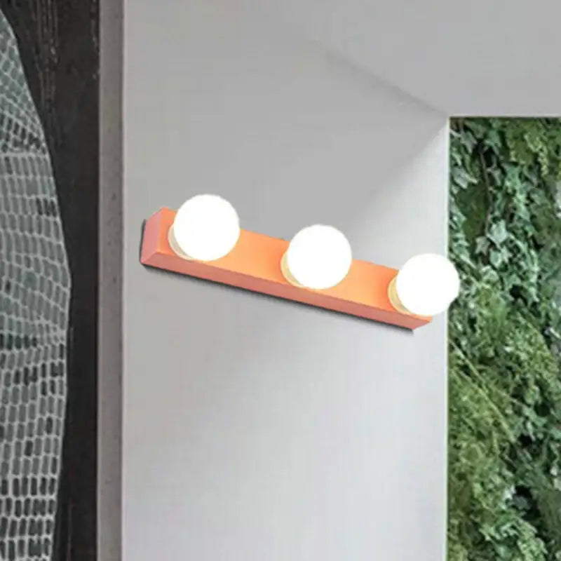 DecorBites™ Macaron Style Metallic Vanity Light Fixture - Pink/Yellow - 3/4 Lights for Bedroom Wall Lighting