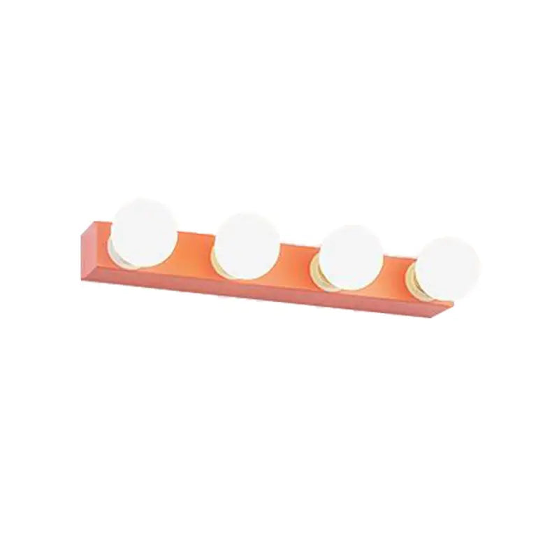 DecorBites™ Macaron Style Metallic Vanity Light Fixture - Pink/Yellow - 3/4 Lights for Bedroom Wall Lighting