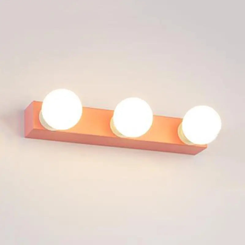 DecorBites™ Macaron Style Metallic Vanity Light Fixture - Pink/Yellow - 3/4 Lights for Bedroom Wall Lighting