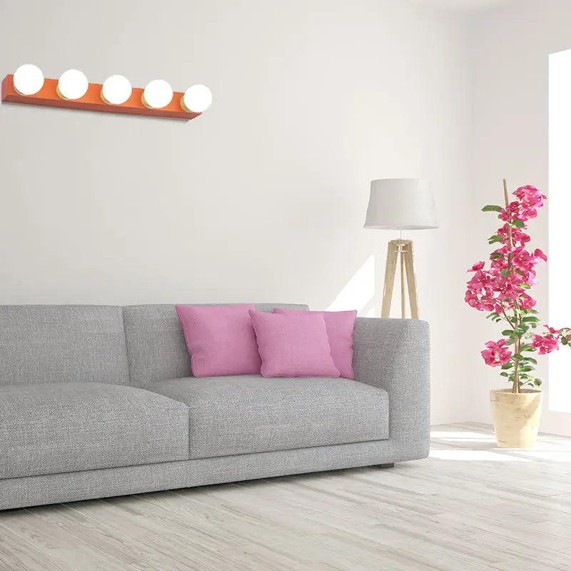 DecorBites™ Macaron Style Metallic Vanity Light Fixture - Pink/Yellow - 3/4 Lights for Bedroom Wall Lighting