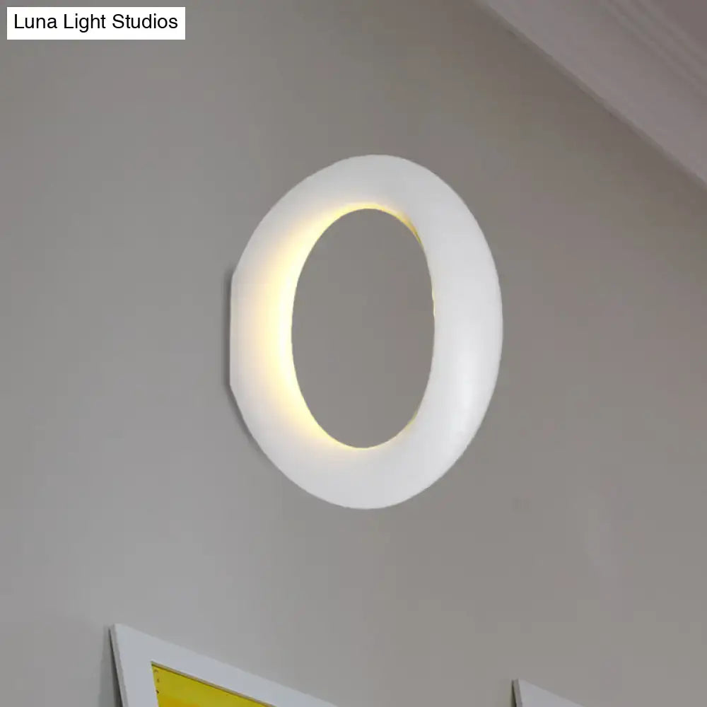 Modern oval black & white led mirror bedroom wall light 110v-120v