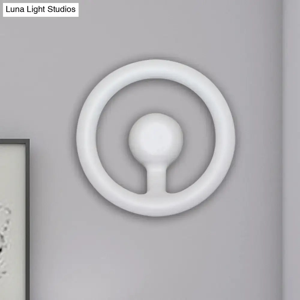 Modern oval black & white led mirror bedroom wall light 110v-120v