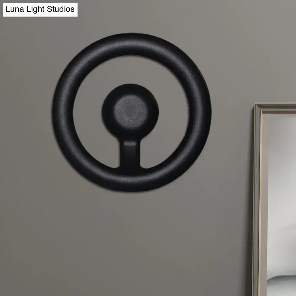 Modern oval black & white led mirror bedroom wall light 110v-120v
