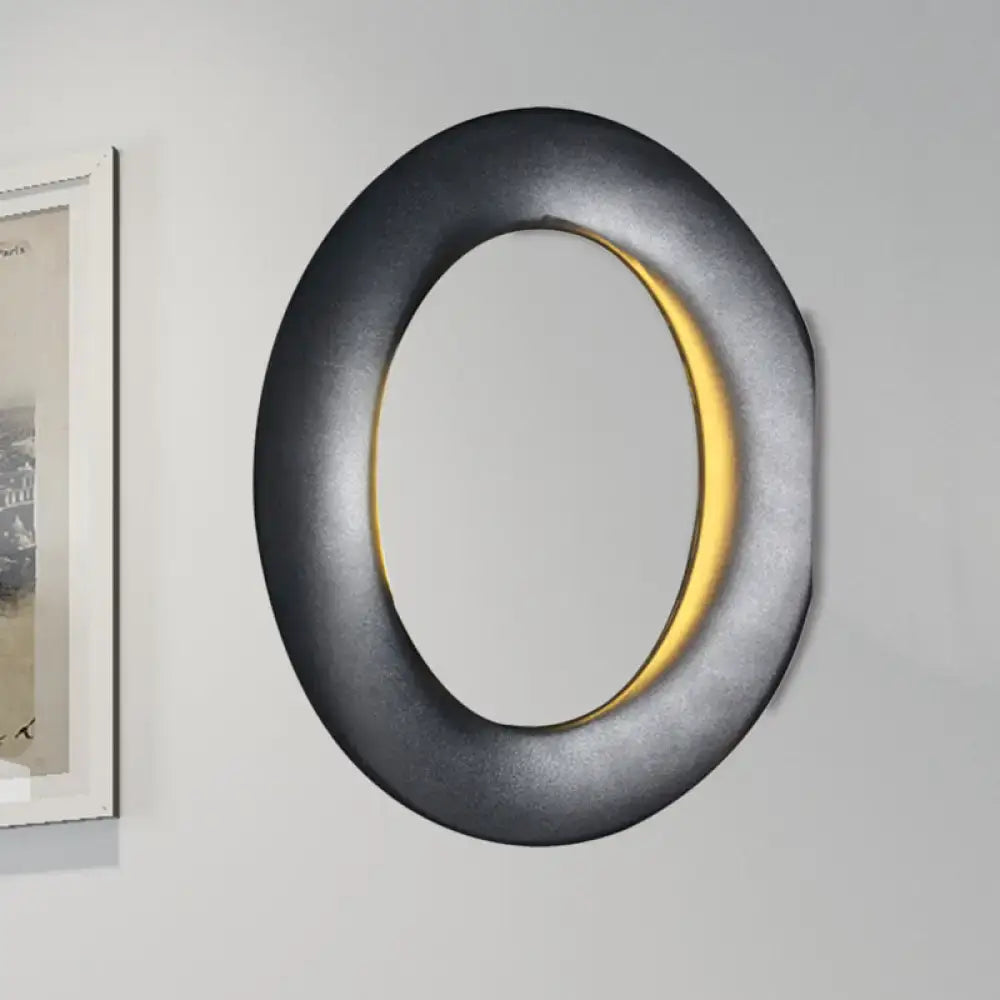 Modern oval black & white led mirror bedroom wall light 110v-120v