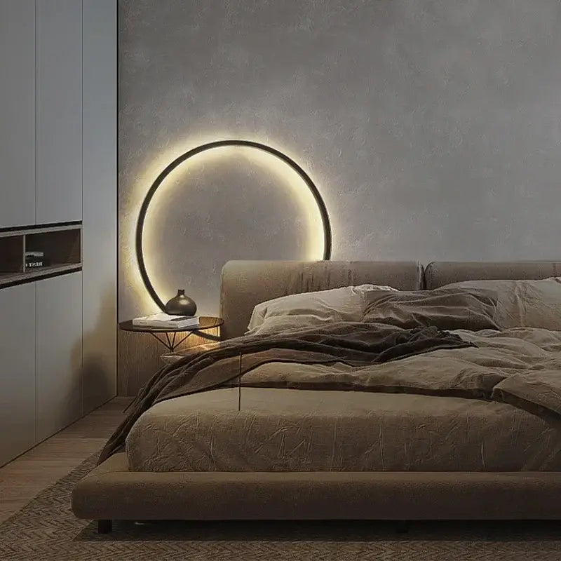 Modern oval led wall sconce bedroom mirror light