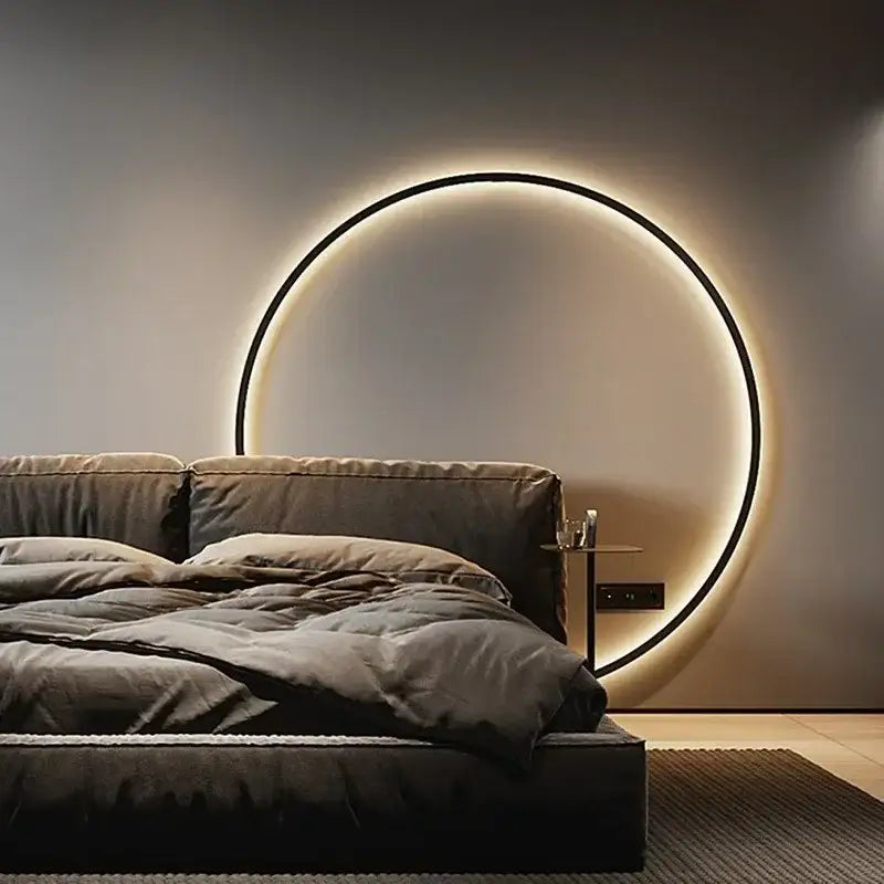 Modern oval led wall sconce bedroom mirror light