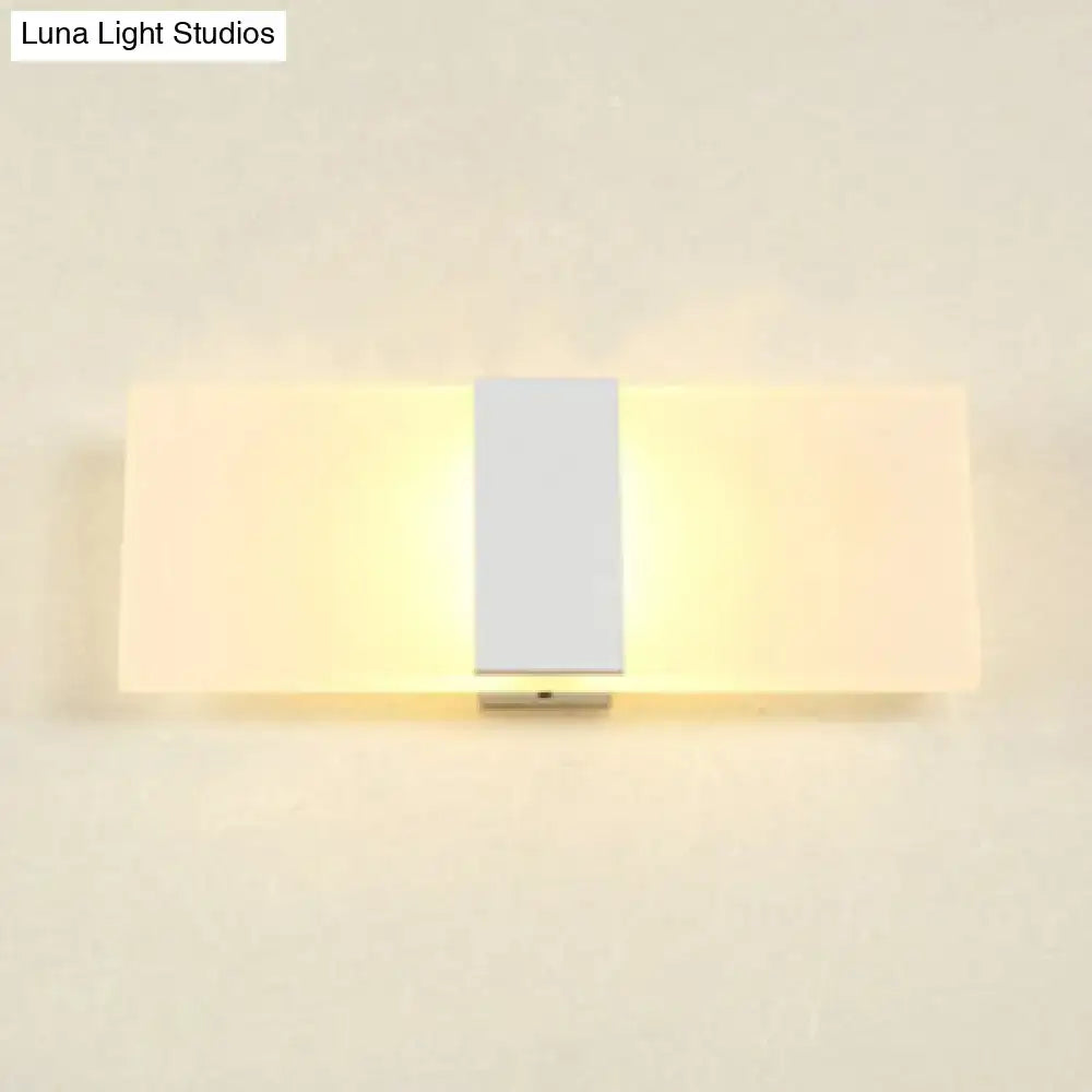Modern oval rectangular convex led wall sconce bedroom light