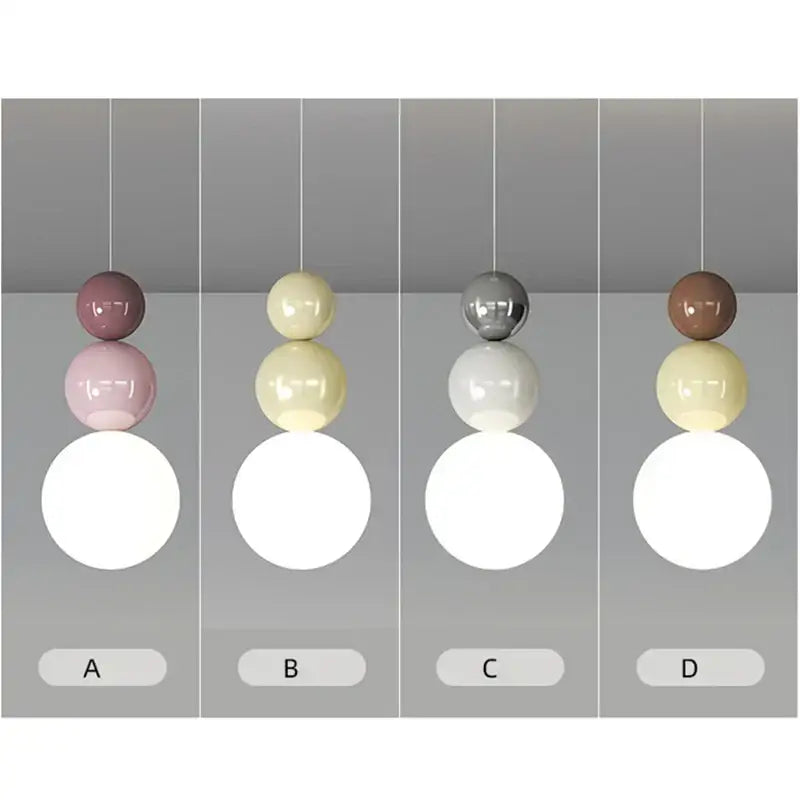 DecorBites™ Cream Nordic LED Pendant Light: Modern Hanging Lamp for Stylish Indoor Room Decor