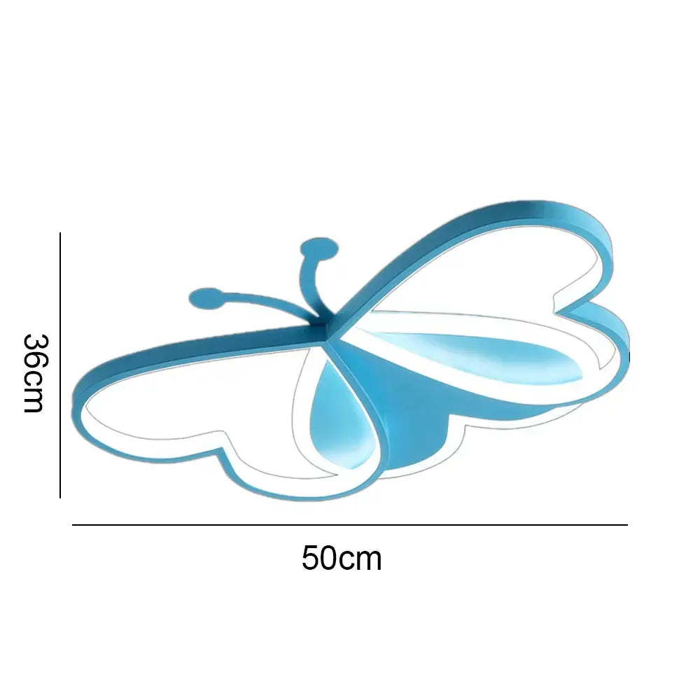 Modern pink decorbites butterfly led ceiling light for girls bedroom