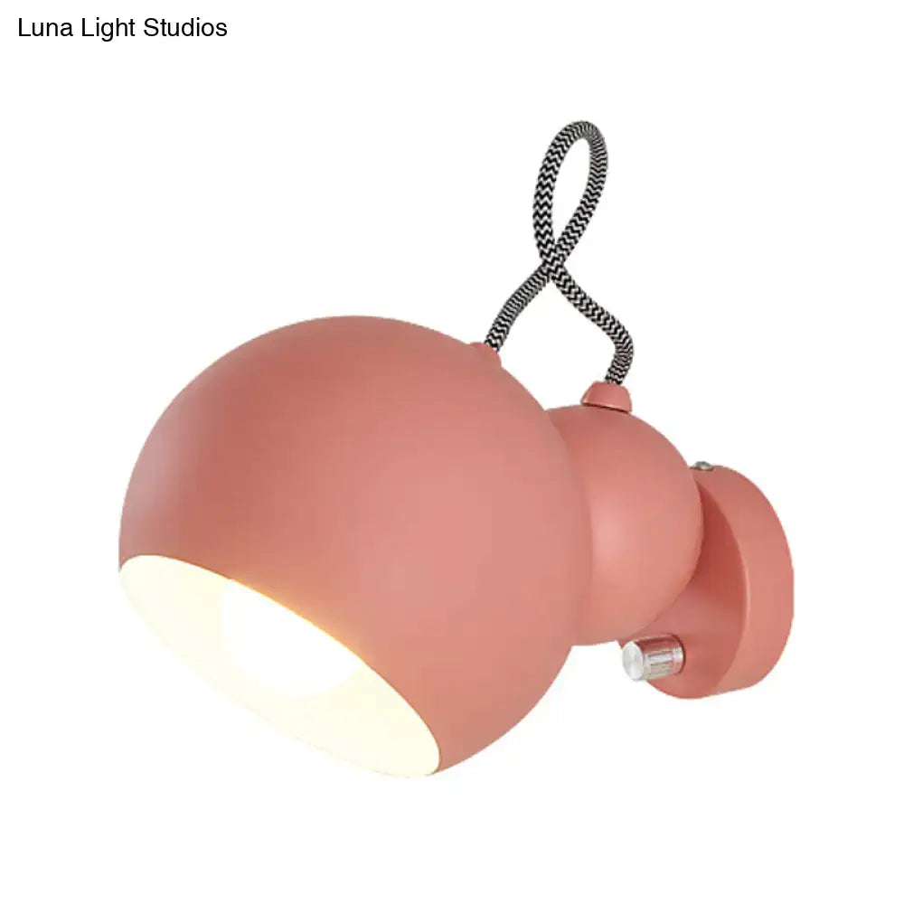 DecorBites™ Modern Pink Spherical Wall Light Fixture for Living Room Decor
