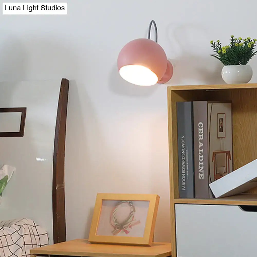 DecorBites™ Modern Pink Spherical Wall Light Fixture for Living Room Decor