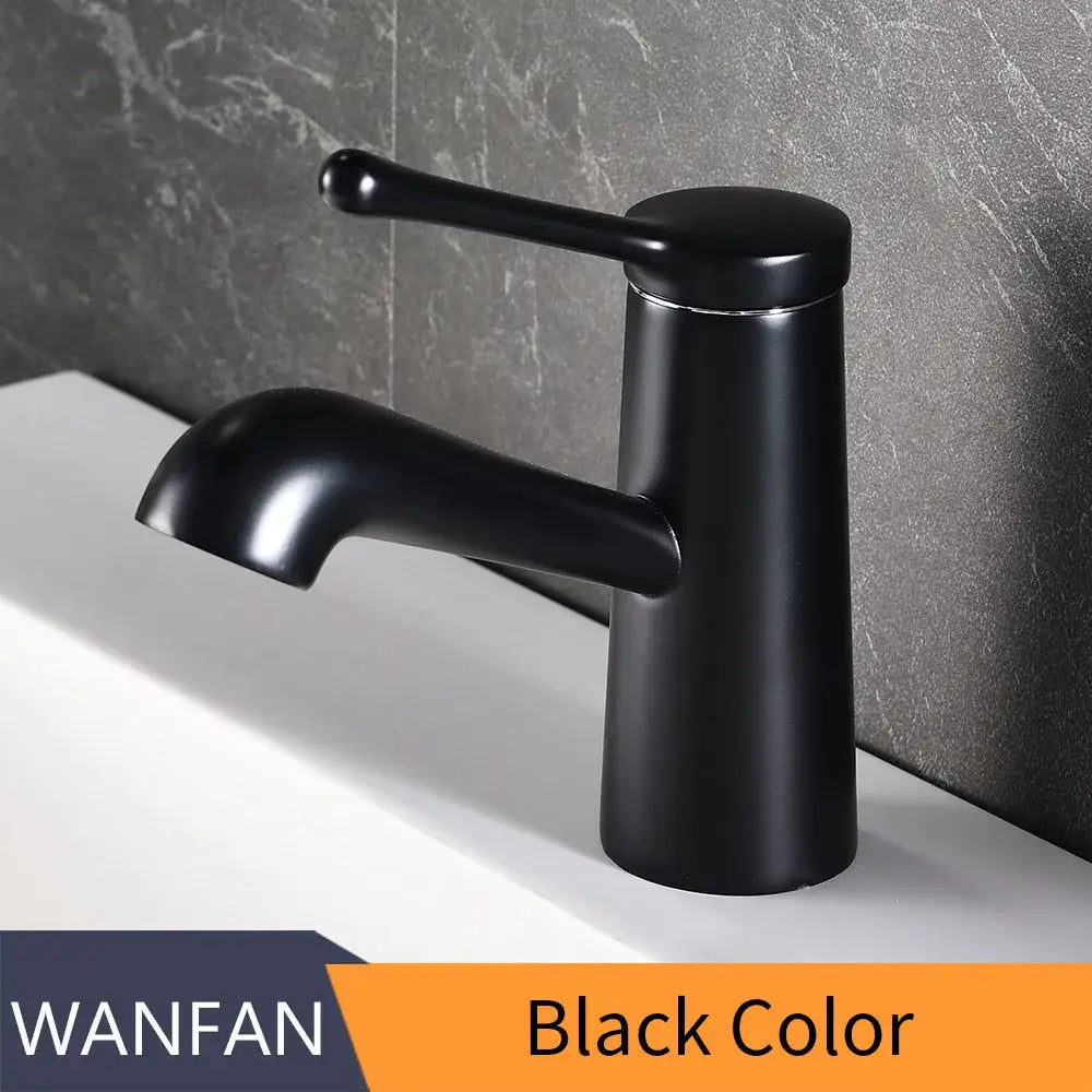 Modern rectangular brushed nickel bathroom sink faucet