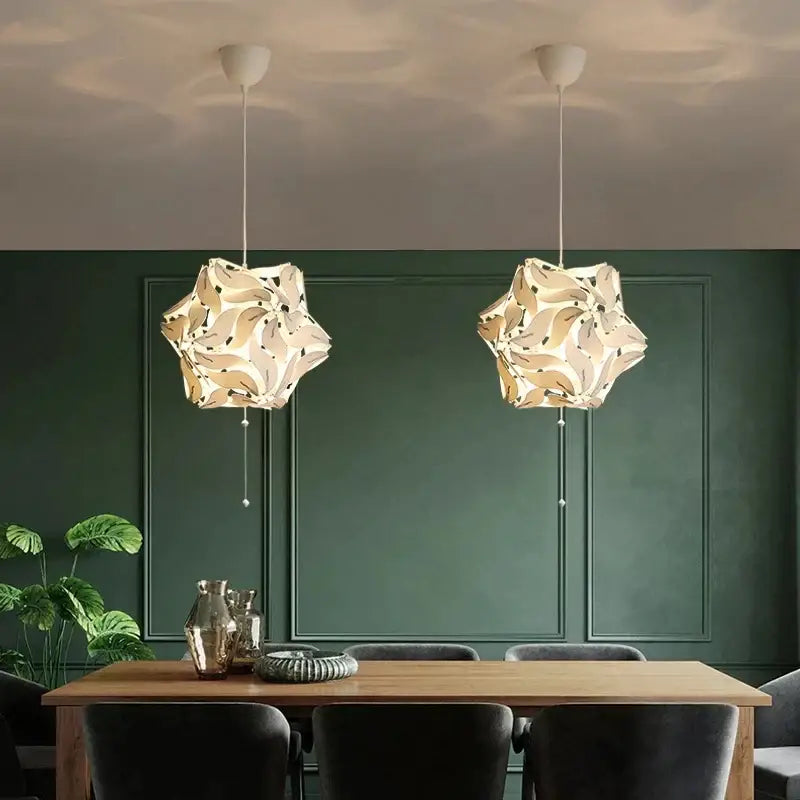 Modern red bauhinia flower chandelier for living room lighting