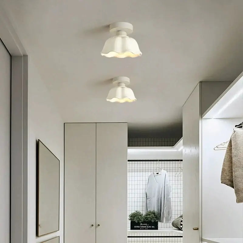 Modern ribbed ceramic glass chandelier white and brass living room light